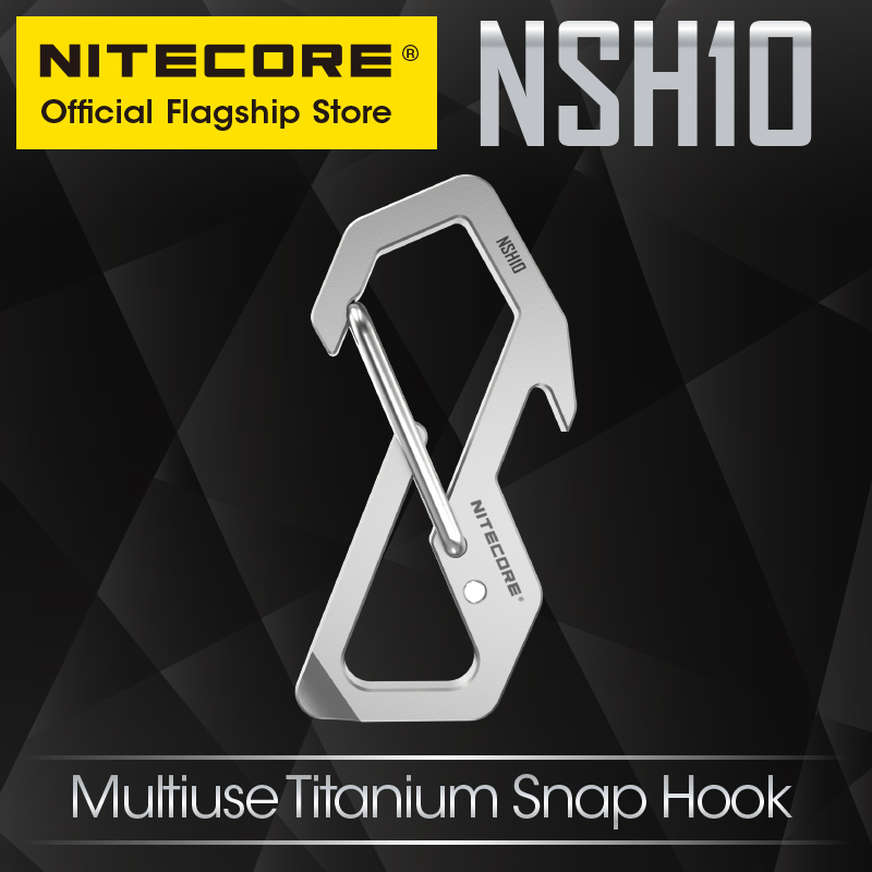 Edc Carry Kit - NITECORE NSH10 Multiuse Titanium Snap Hook