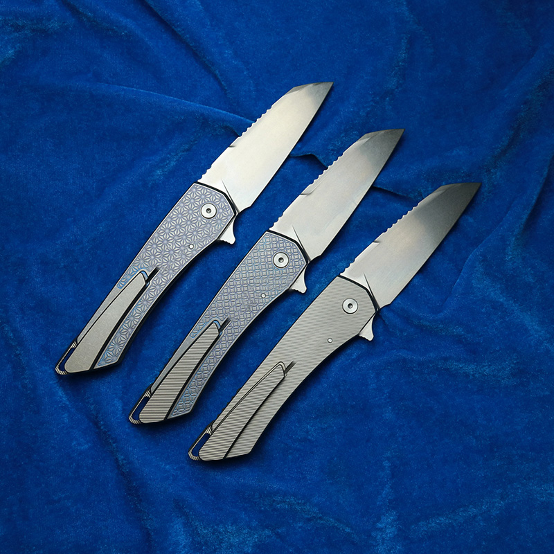 Pocket Knife Ceramic - 2026 LEMIFSHE Mojave Titanium Handle Ceramic
