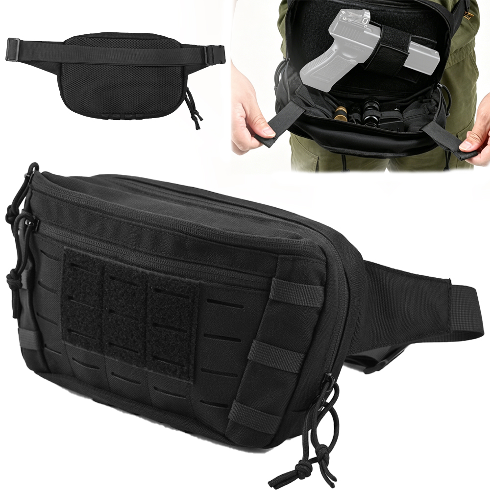 Edc Carry Fanny Pack - Tactical Pistol Waist Bag CCW Fanny