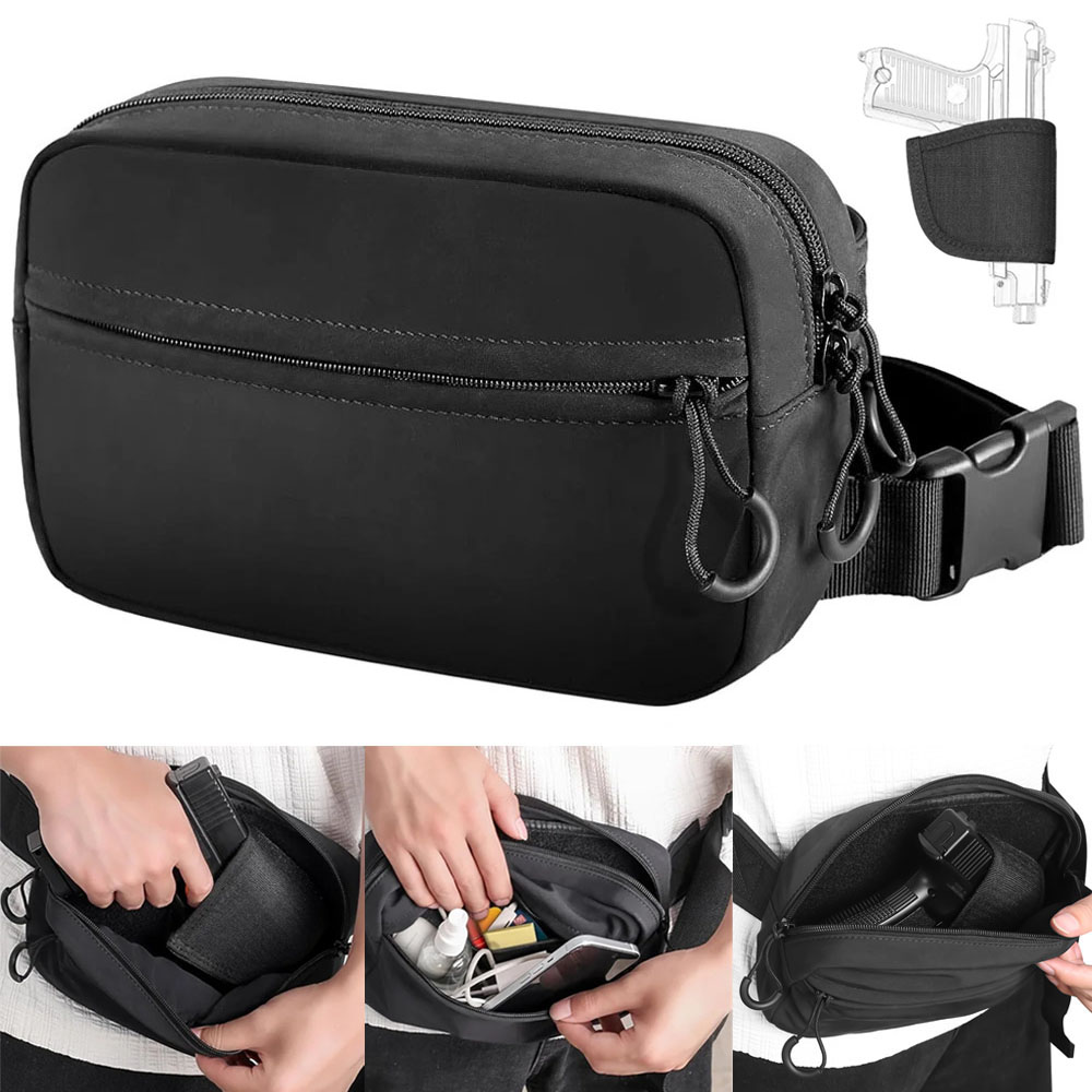 Edc Carry Fanny Pack - Concealed Carry Gun Bag Pistol Handgun
