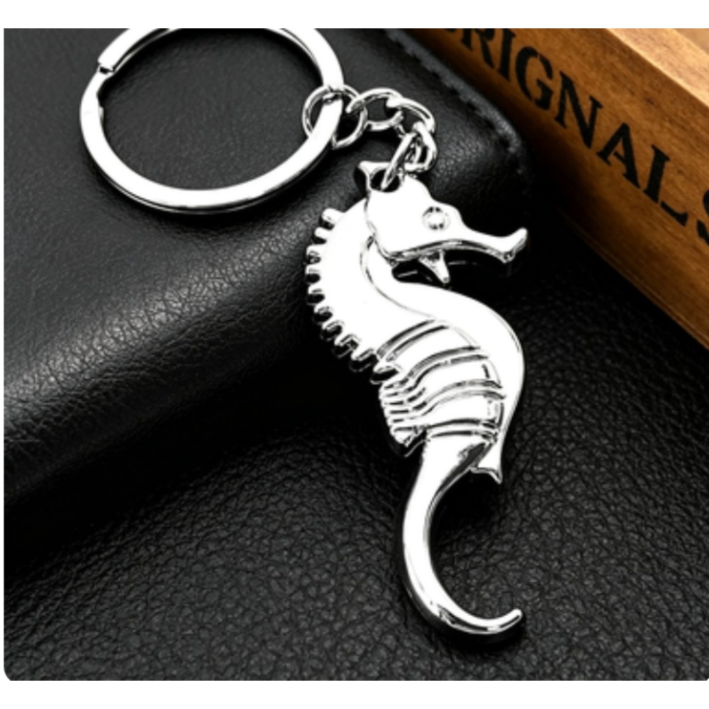 Bottle Opener Keyring - Metal Shark Keychain Bottle Fish Opener