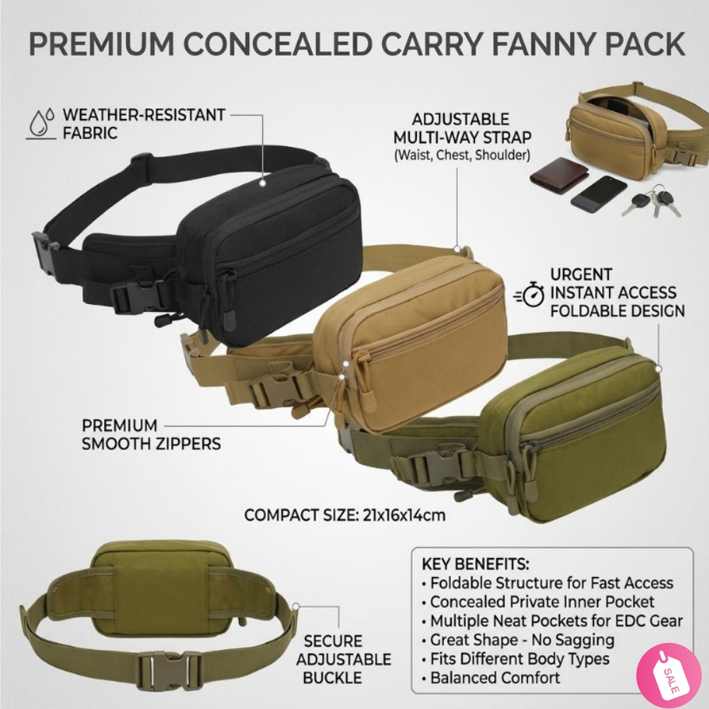 Edc Carry Fanny Pack - Tactical Concealed Carry Fanny Pack Men