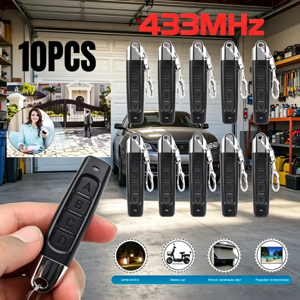 Bottle Opener Keyring - 433MHz 4-Button Remote Control Duplicator 1/50PCS