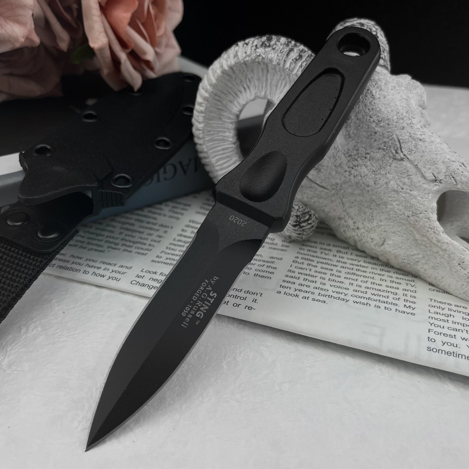 Edc Carry Fixed Blade Knife - Multi-Function Fixed Blade Knife 8Cr13MoV Steel