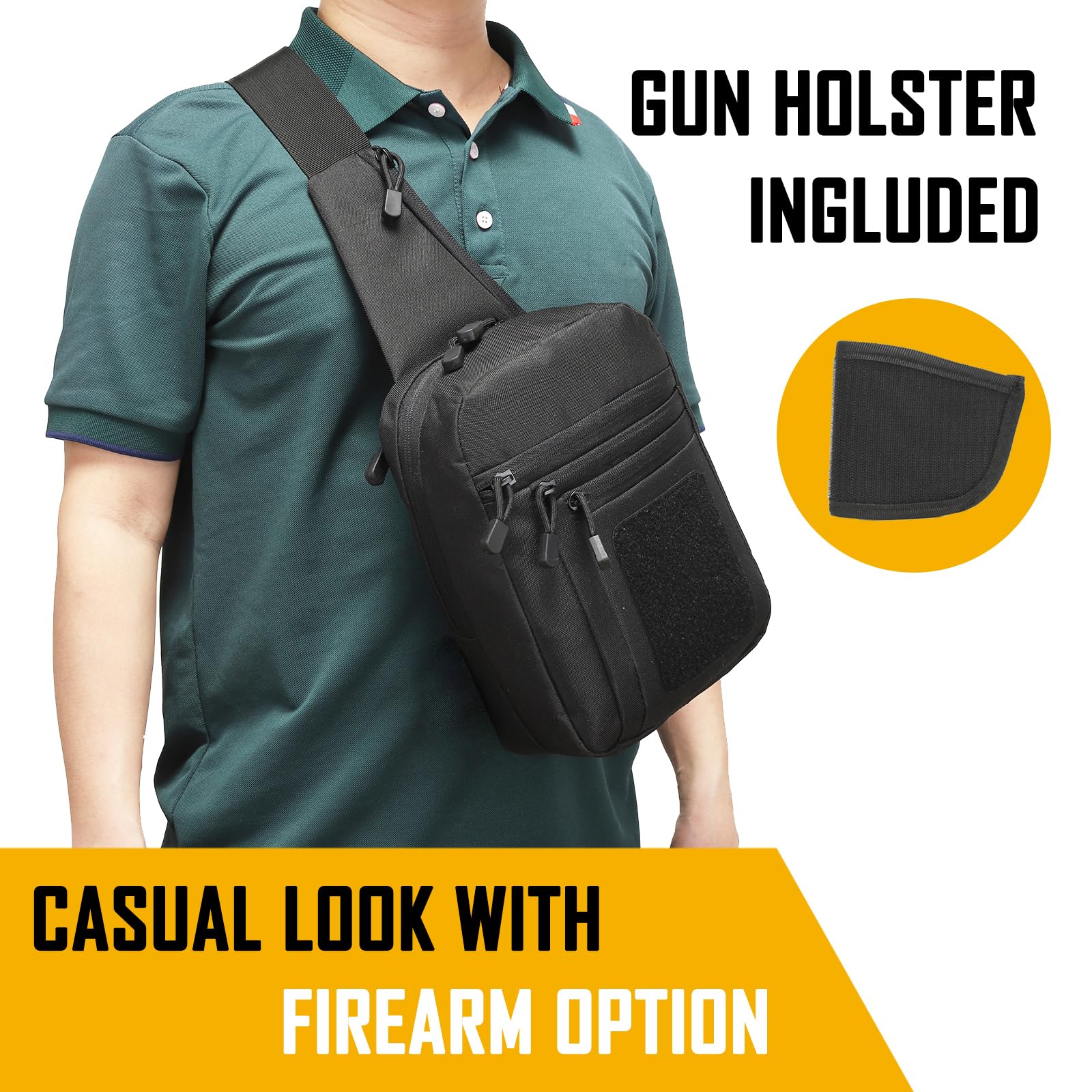 Edc Carry Pouch - Concealed Carry Crossbody Bag for Men,