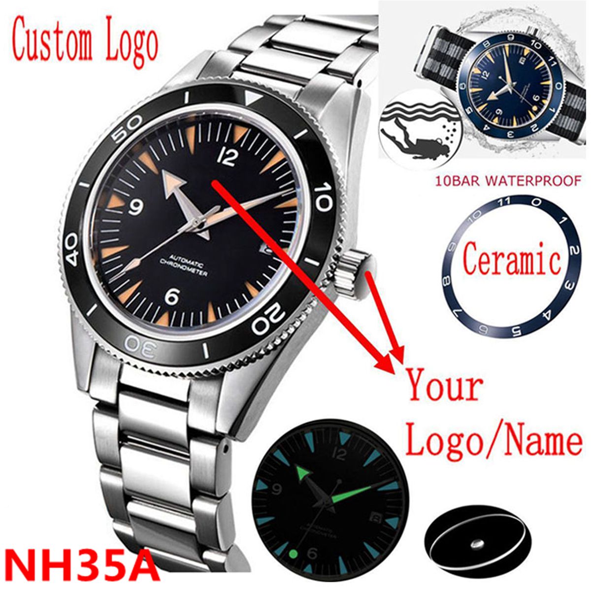 Custom Logo NH35 Movement Watc - Watch Winder Compact 评论和价格