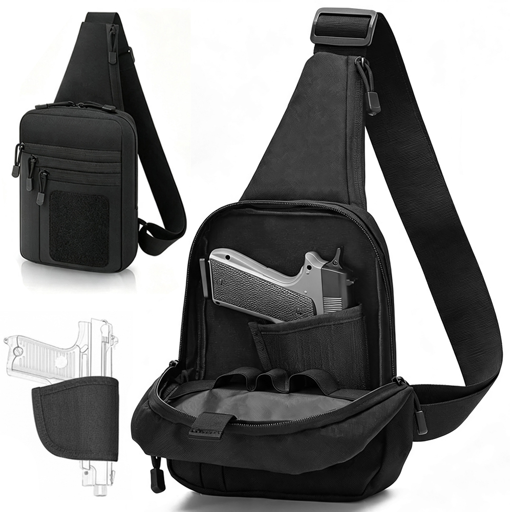Concealed Carry Chest Gun Bag  - Edc Carry Bag For Pistol 评论和价格