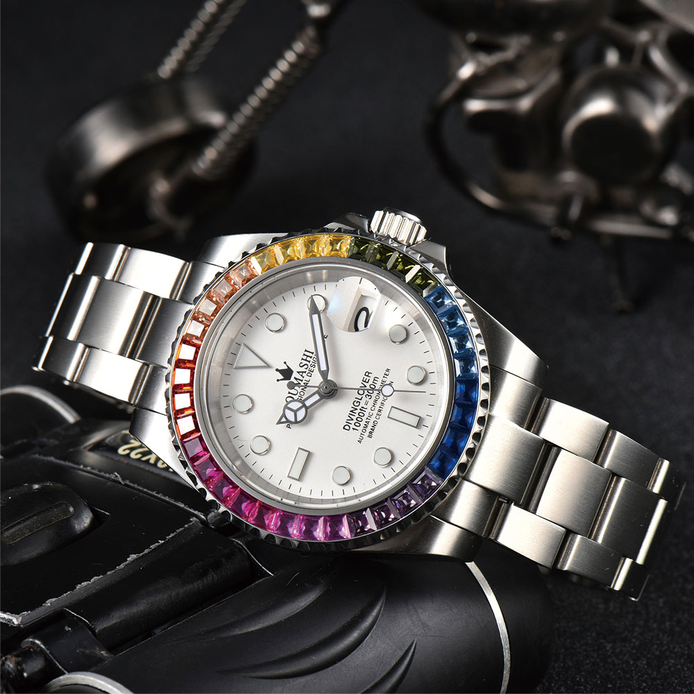 40mm Luxury Diving Men's Watch - Watch Winder Compact 评论和价格