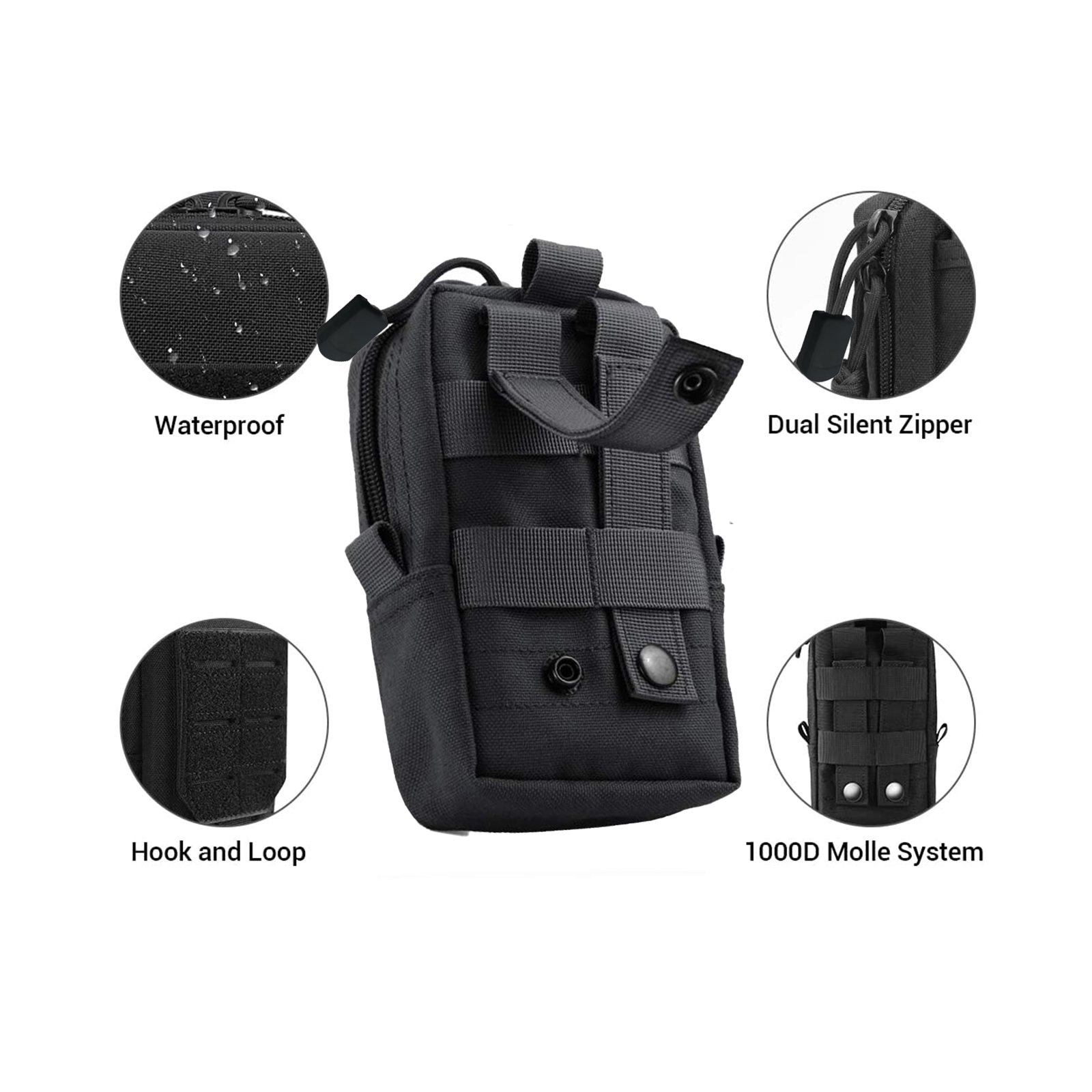 Tactical Molle Pouch Waist Bag - Edc Carry Belt Pouch 评论和价格