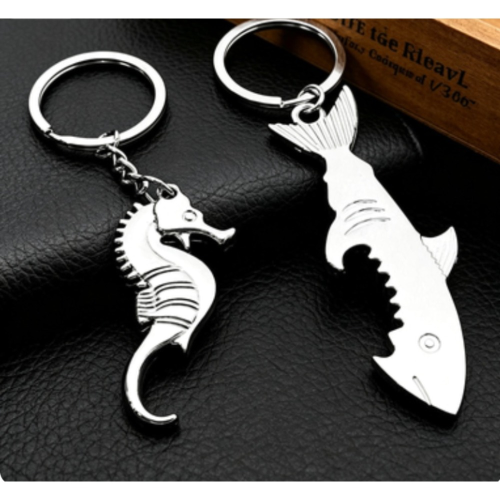 Metal Shark Keychain Bottle Fi - Bottle Opener Keyring 评论和价格