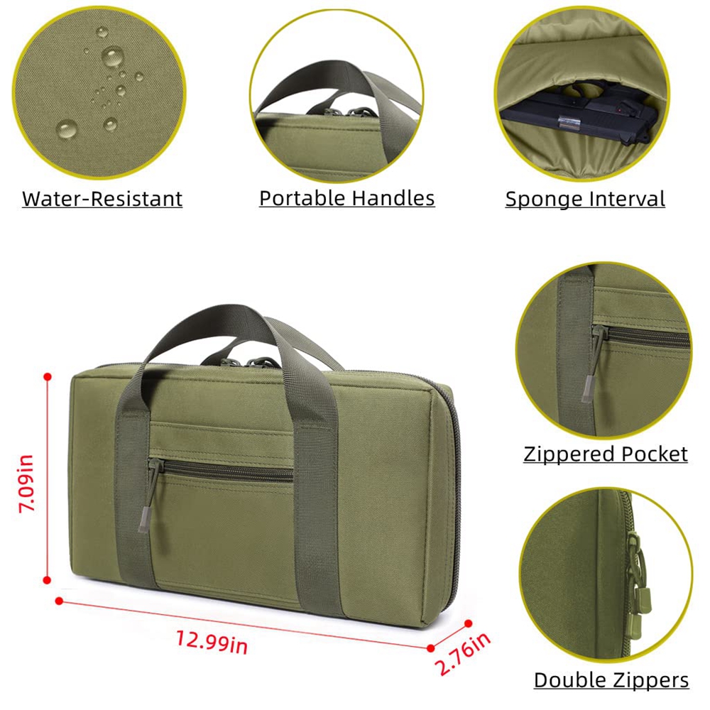 Tactical Pistol Range Bag Gun  - Edc Carry Bag For Pistol 评论和价格