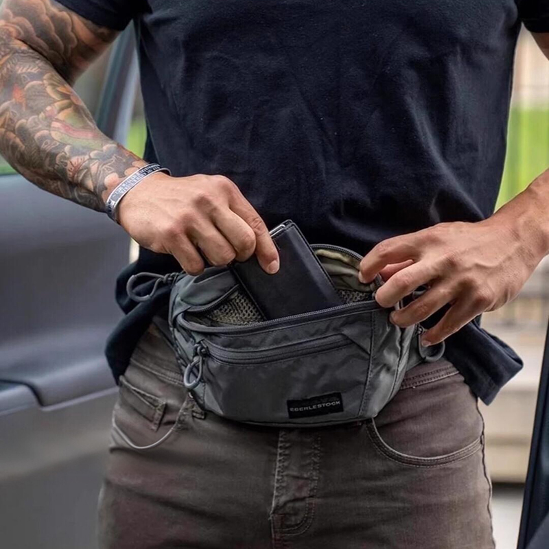 Mens Belt Bag with Adjustable  - Edc Carry Fanny Pack 评论和价格