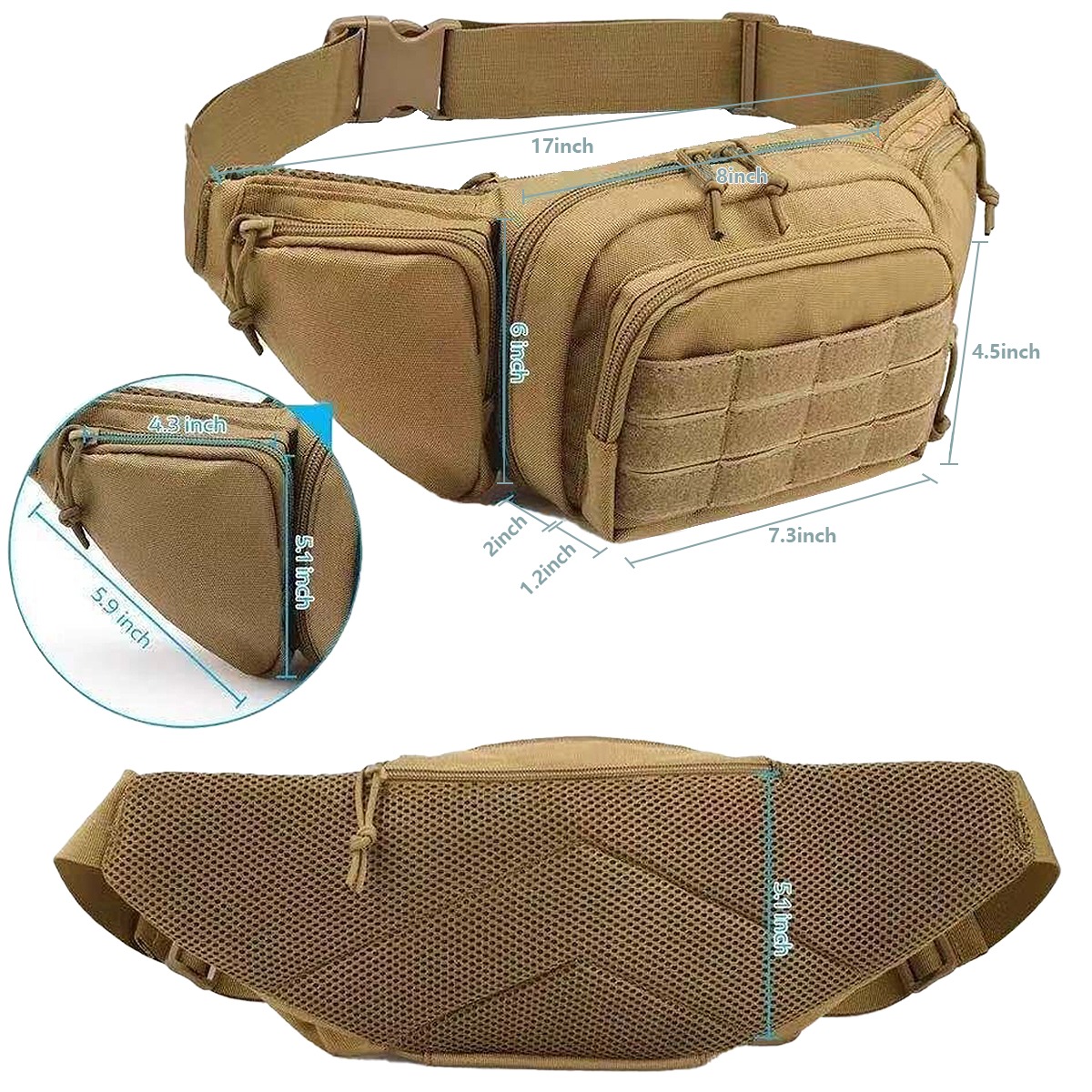 MOLLE Tactical Concealed Carry - Edc Carry Fanny Pack 评论和价格