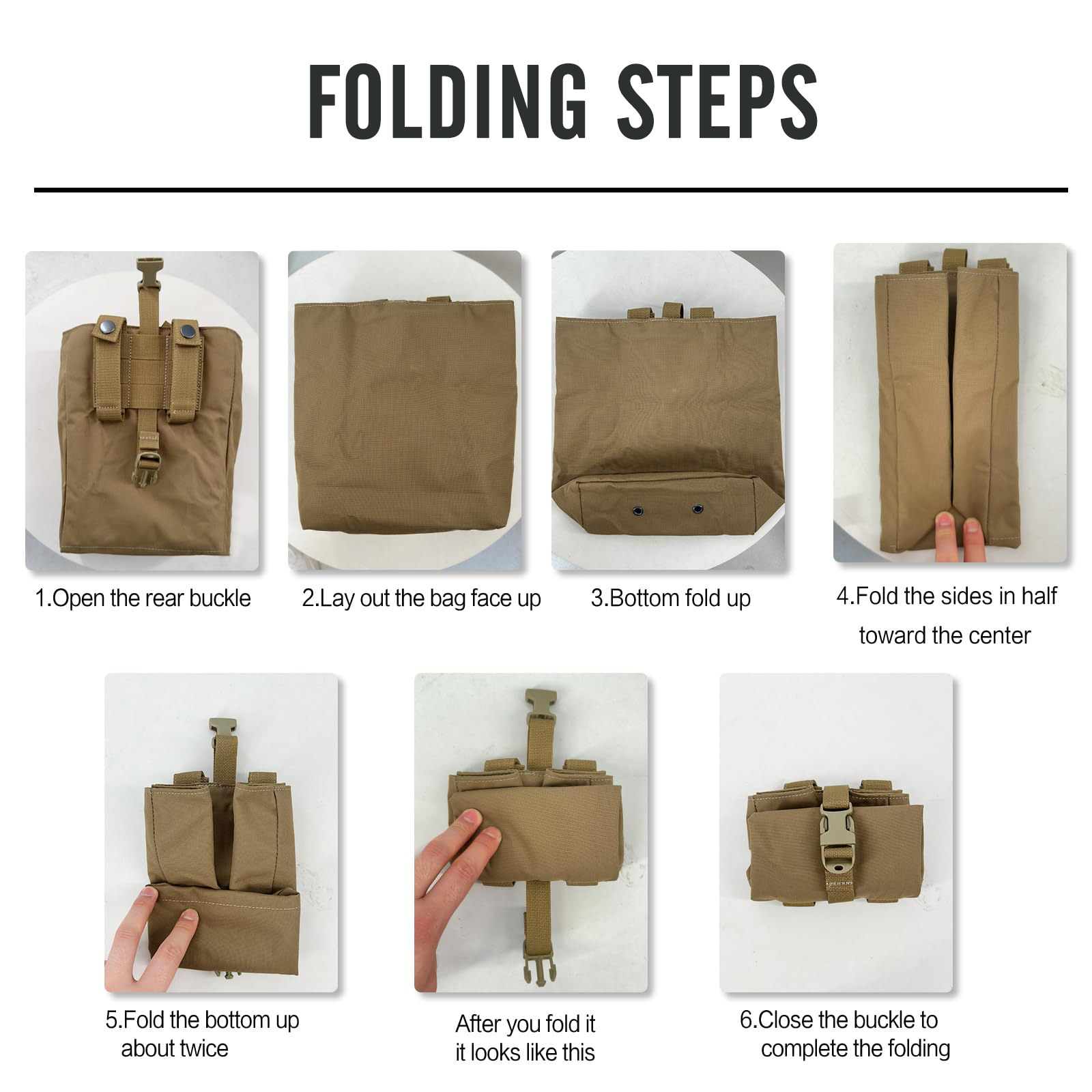 New Molle Folding Dump Drop Ma - Edc Carry Belt Pouch 评论和价格