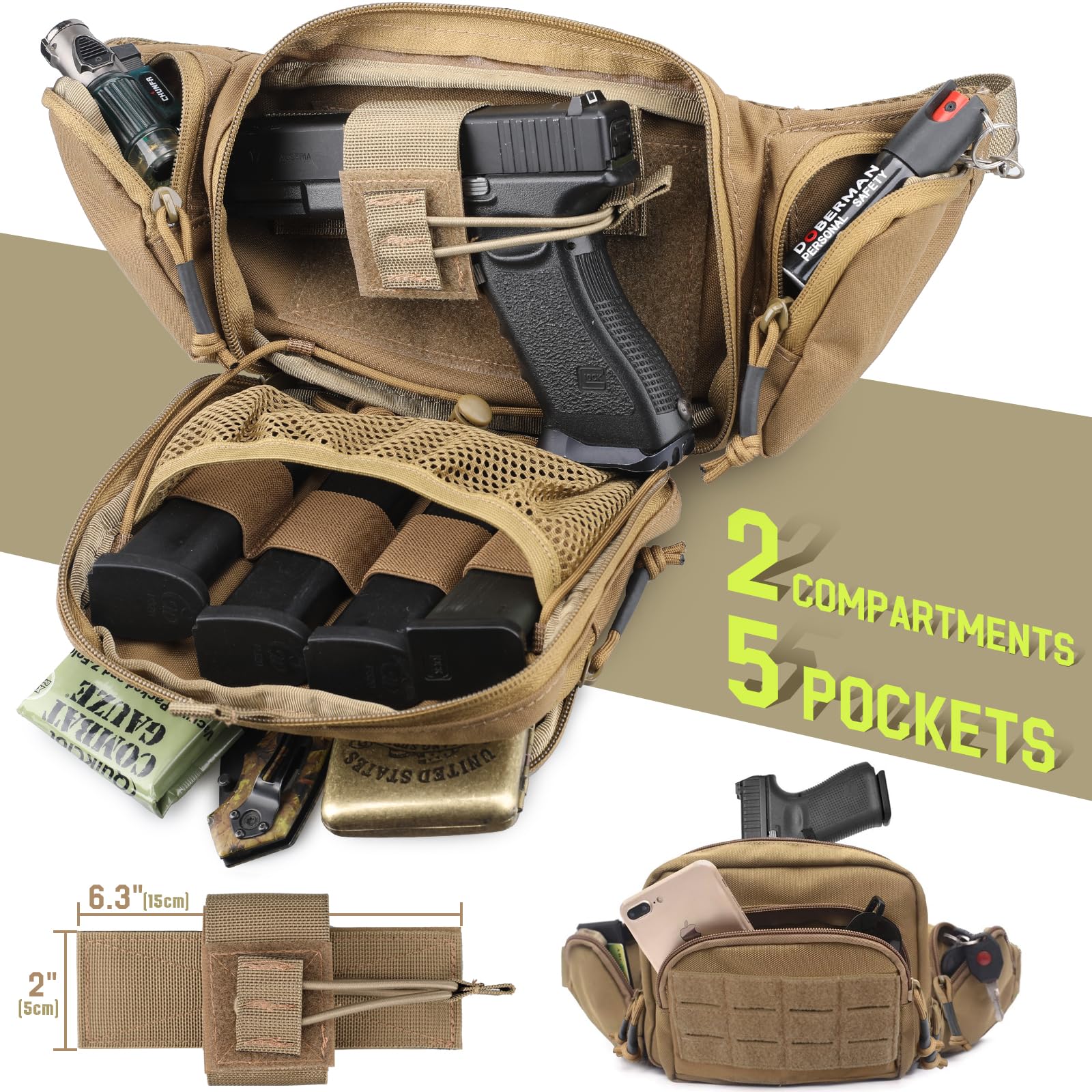 Tactical Concealed Carry Fanny - Edc Carry Fanny Pack 评论和价格