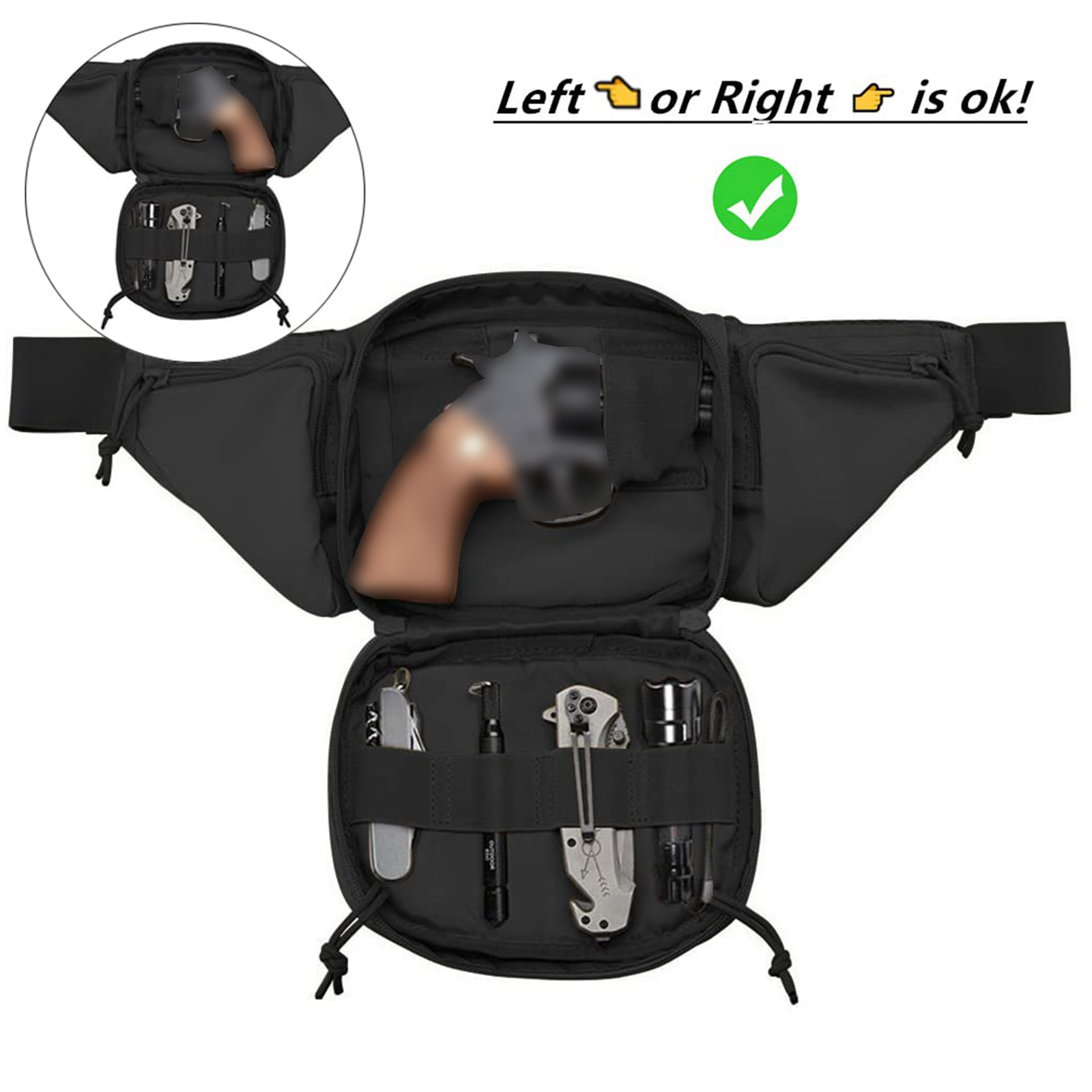 Tactical Fanny Pack Gun Holste - Edc Carry Fanny Pack 评论和价格